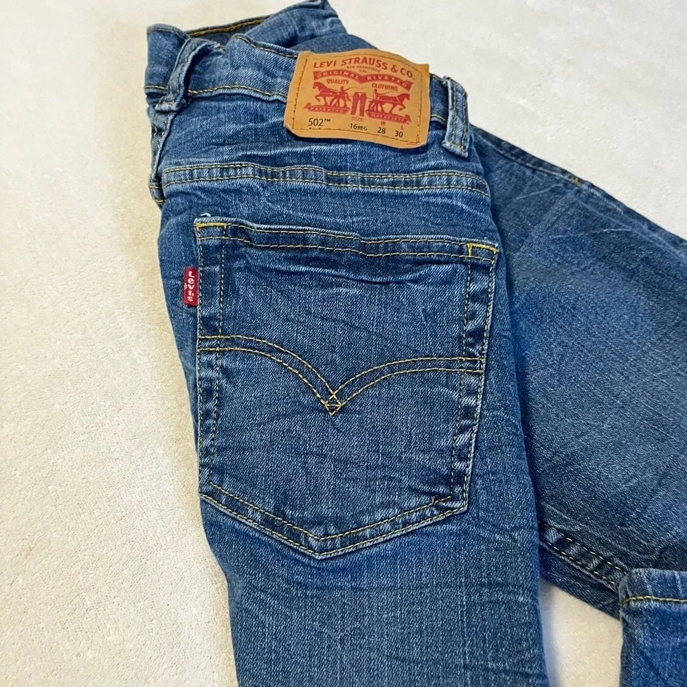 Levi’s 502 Regular Taper Jeans Men’s 28x30 Stretch Blue Denim